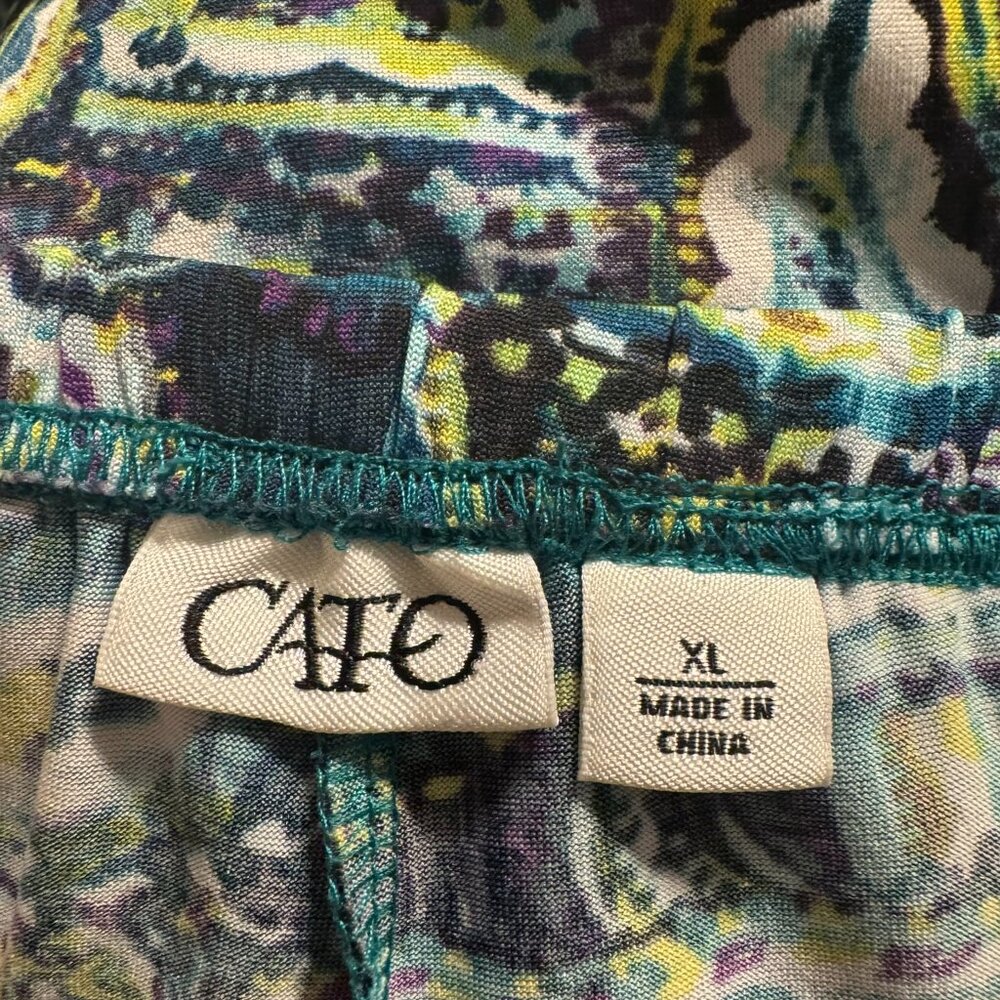 Cato Multicolor Paisley Wide Leg Pants - Picture 7 of 7